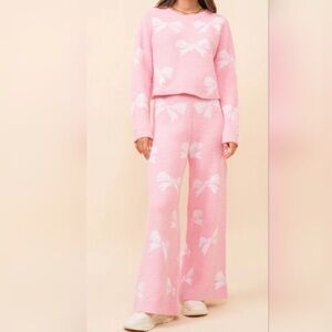 Altar'd State Pink Bow Lounge Set
